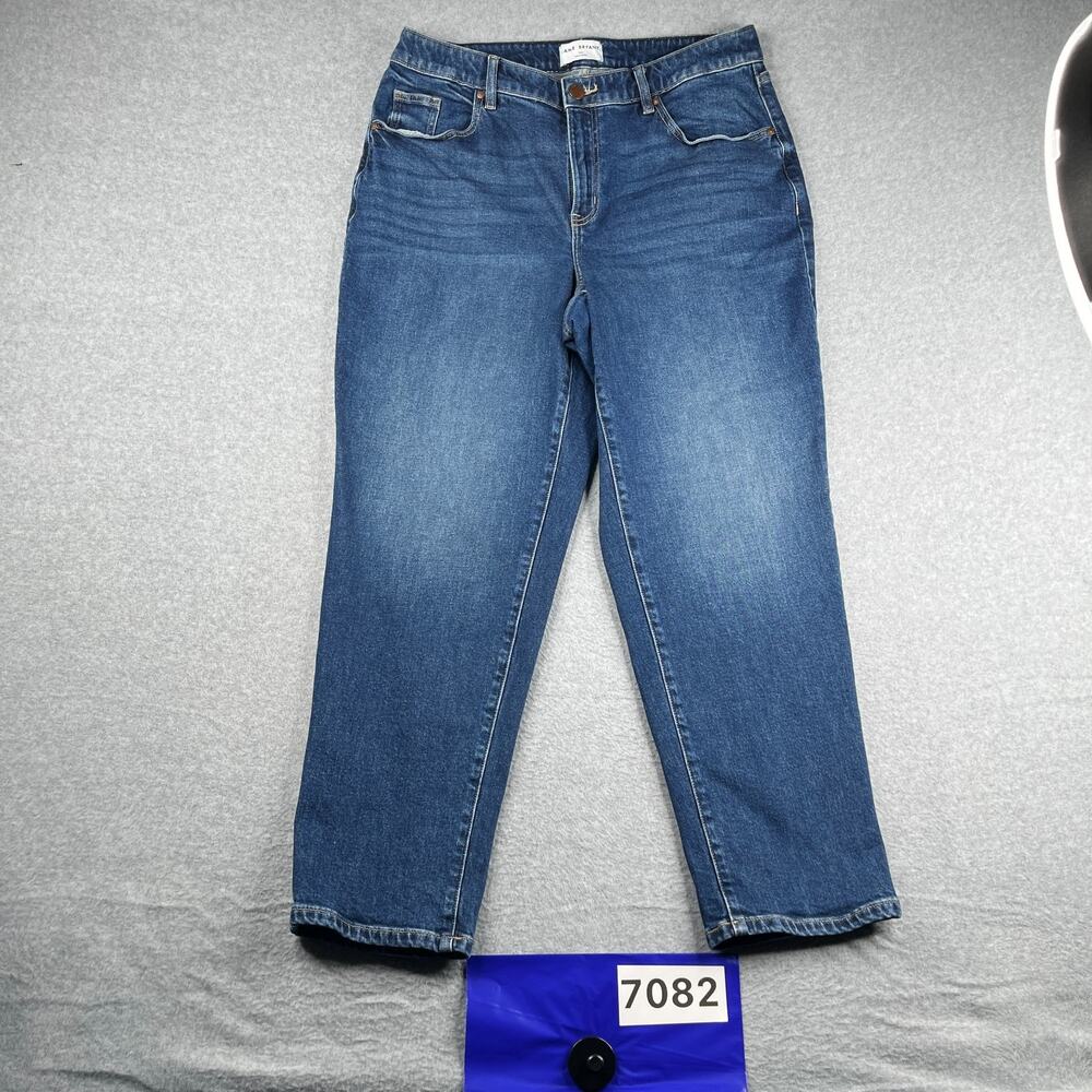 Lane Bryant Denim Jeans Womens Size 12S Blue Distressed Mid Rise Boyfriend